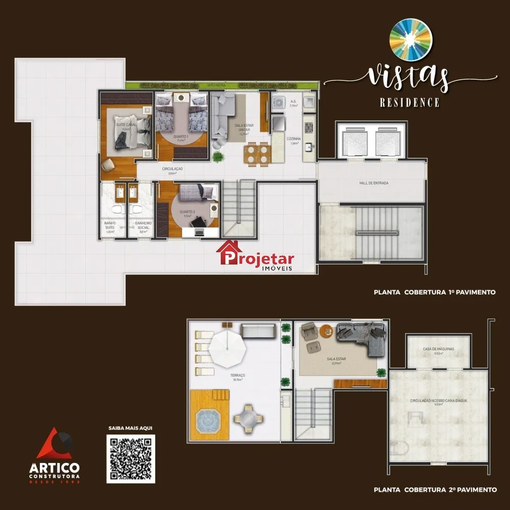 Cobertura, 3 quartos, 136 m² - Foto 3