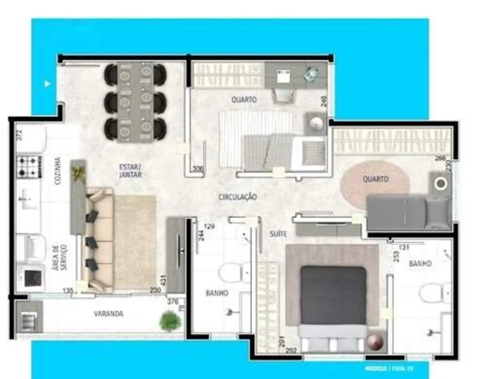 Apartamento, 2 quartos, 55 m² - Foto 12
