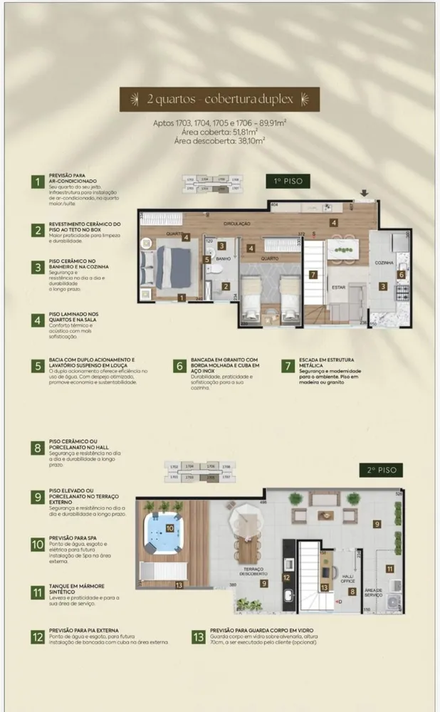 Apartamento, 2 quartos, 44 m² - Foto 2