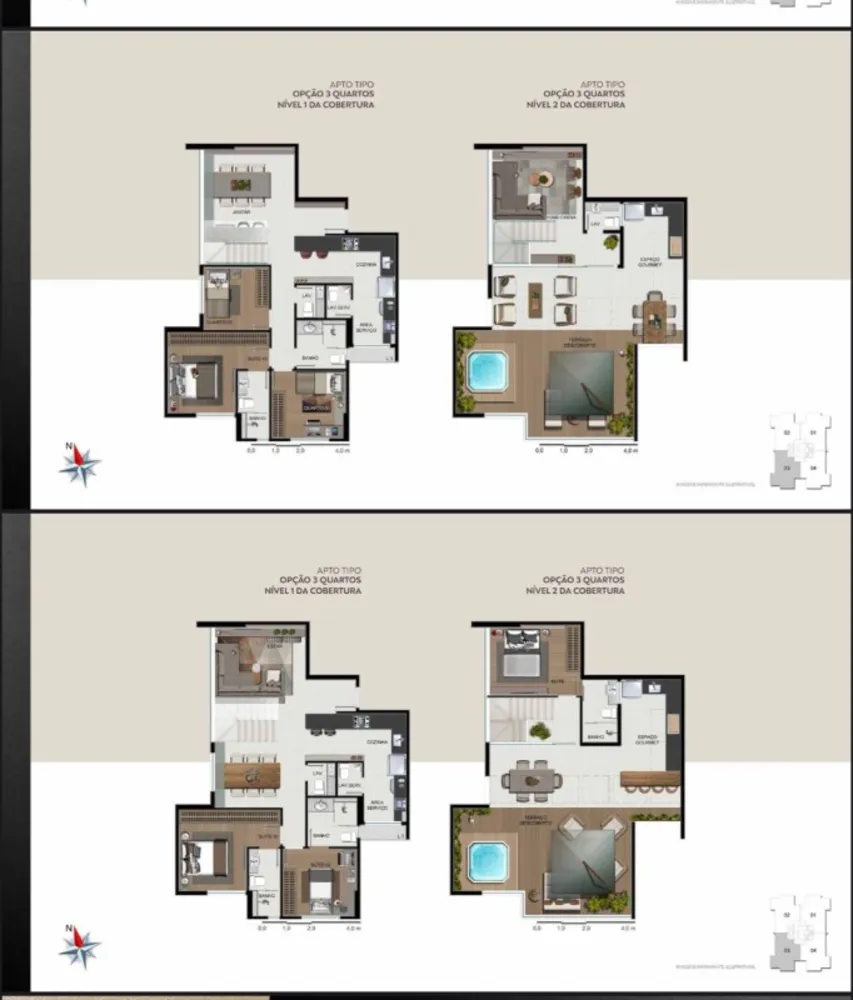 Cobertura, 3 quartos, 168 m² - Foto 10