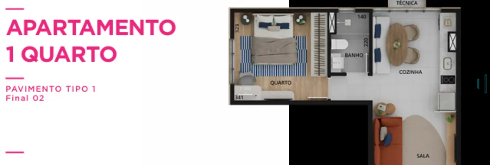Apartamento, 1 quarto, 41 m² - Foto 3