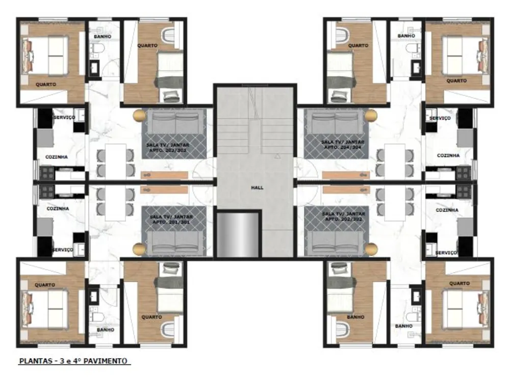 Apartamento, 2 quartos, 50 m² - Foto 3