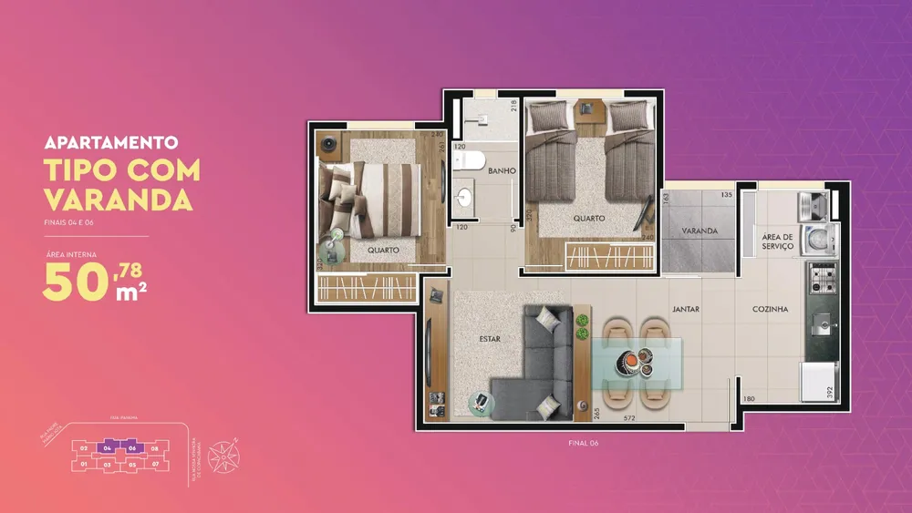 Apartamento, 2 quartos, 60 m² - Foto 9