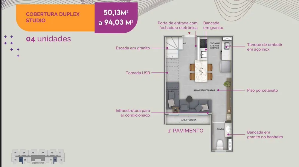 Apartamento, 1 quarto, 50 m² - Foto 6