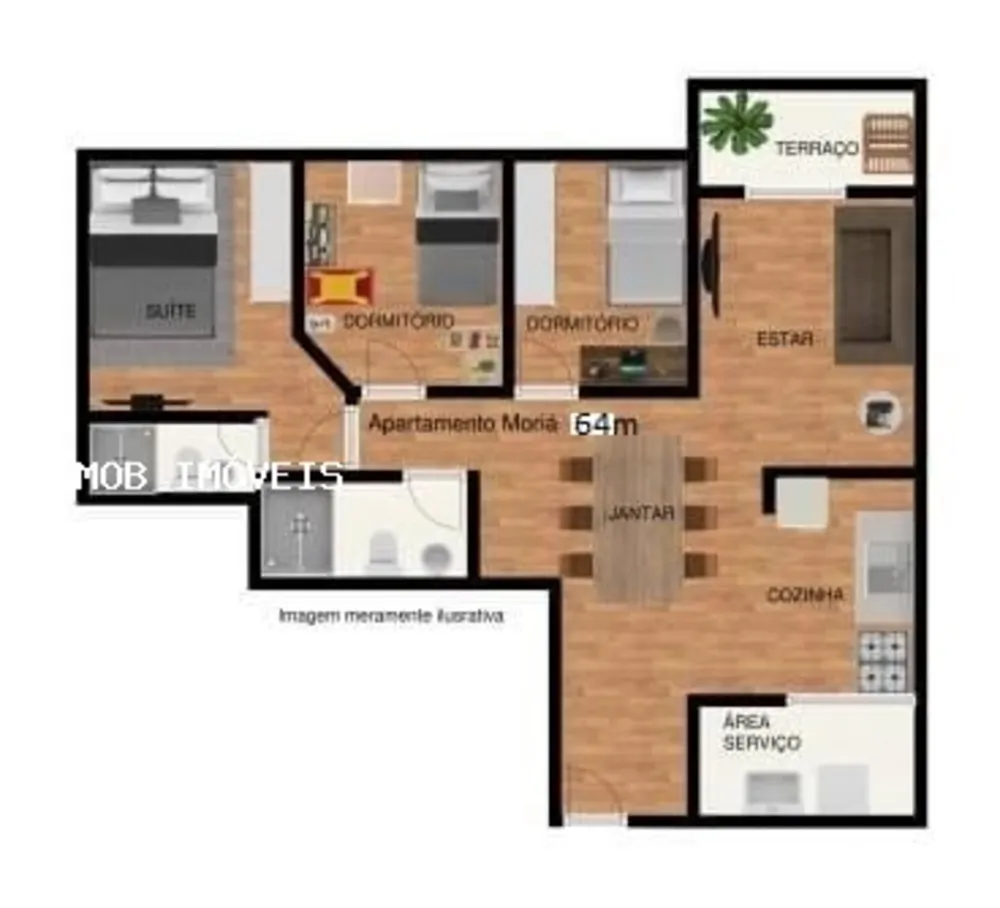 Cobertura, 3 quartos, 64 m² - Foto 12