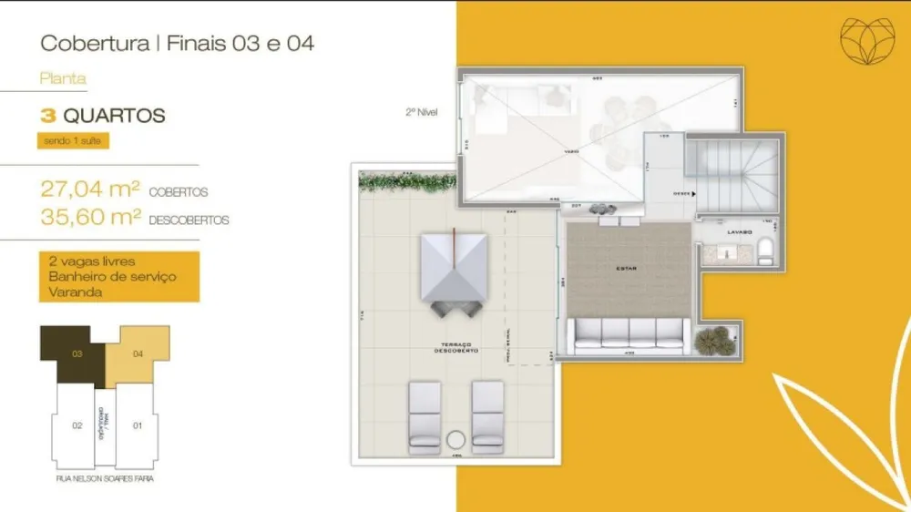 Cobertura, 3 quartos, 141 m² - Foto 2