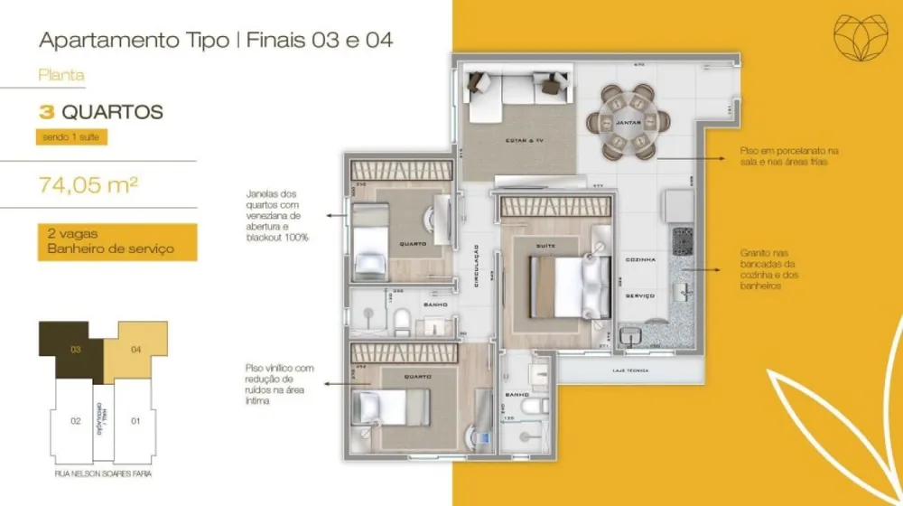 Cobertura, 3 quartos, 141 m² - Foto 1