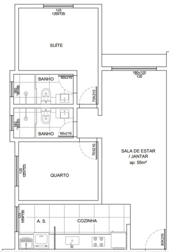Apartamento, 2 quartos, 55 m² - Foto 6