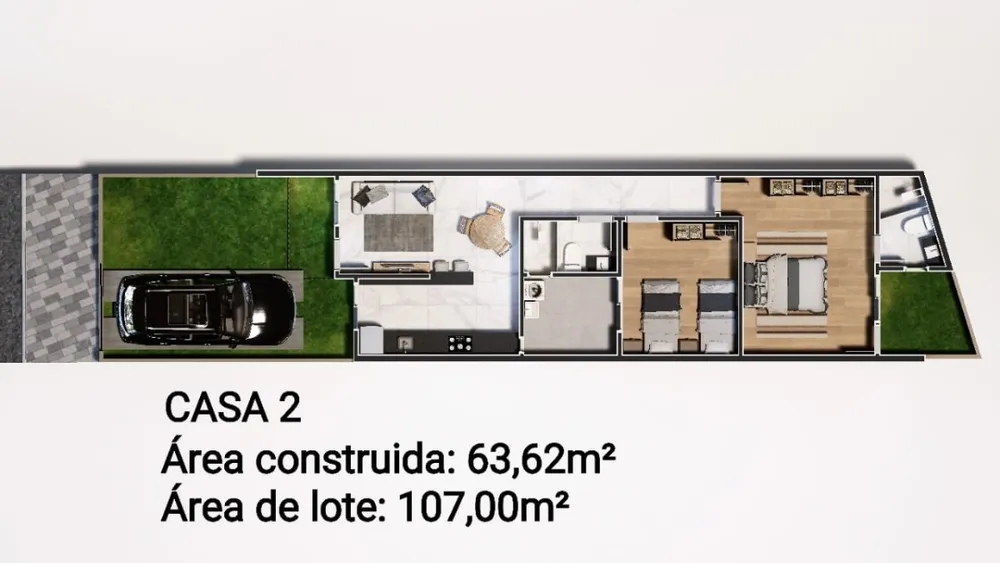Casa, 2 quartos, 64 m² - Foto 1