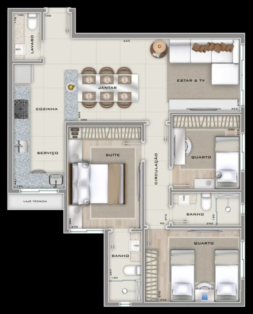 Apartamento, 3 quartos, 78 m² - Foto 3