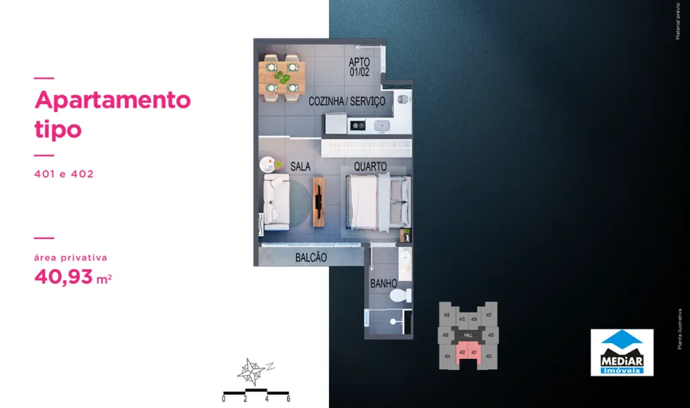Apartamento, 2 quartos, 60 m² - Foto 6