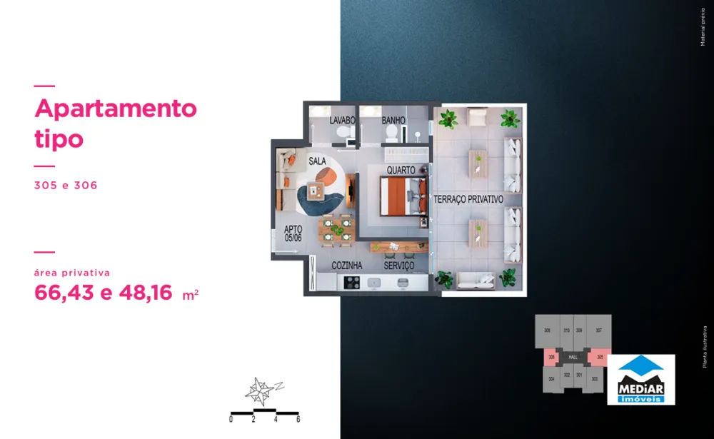 Apartamento, 2 quartos, 60 m² - Foto 3