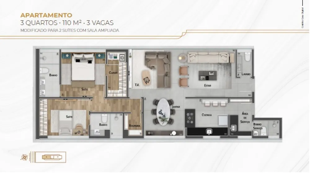 Apartamento, 3 quartos, 110 m² - Foto 18