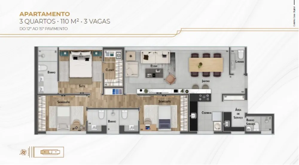 Apartamento, 3 quartos, 110 m² - Foto 17