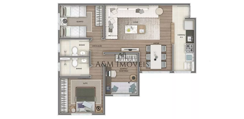 Apartamento à venda com 3 quartos, 55m² - Foto 5