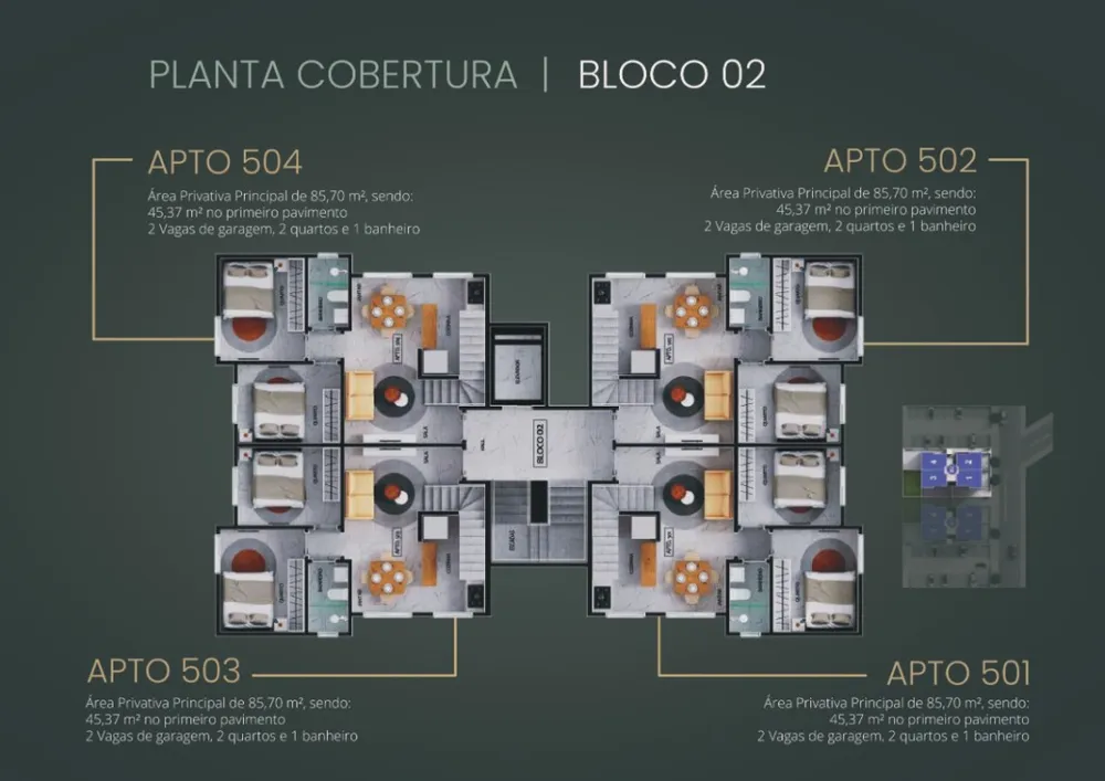 Cobertura, 2 quartos, 34 m² - Foto 12