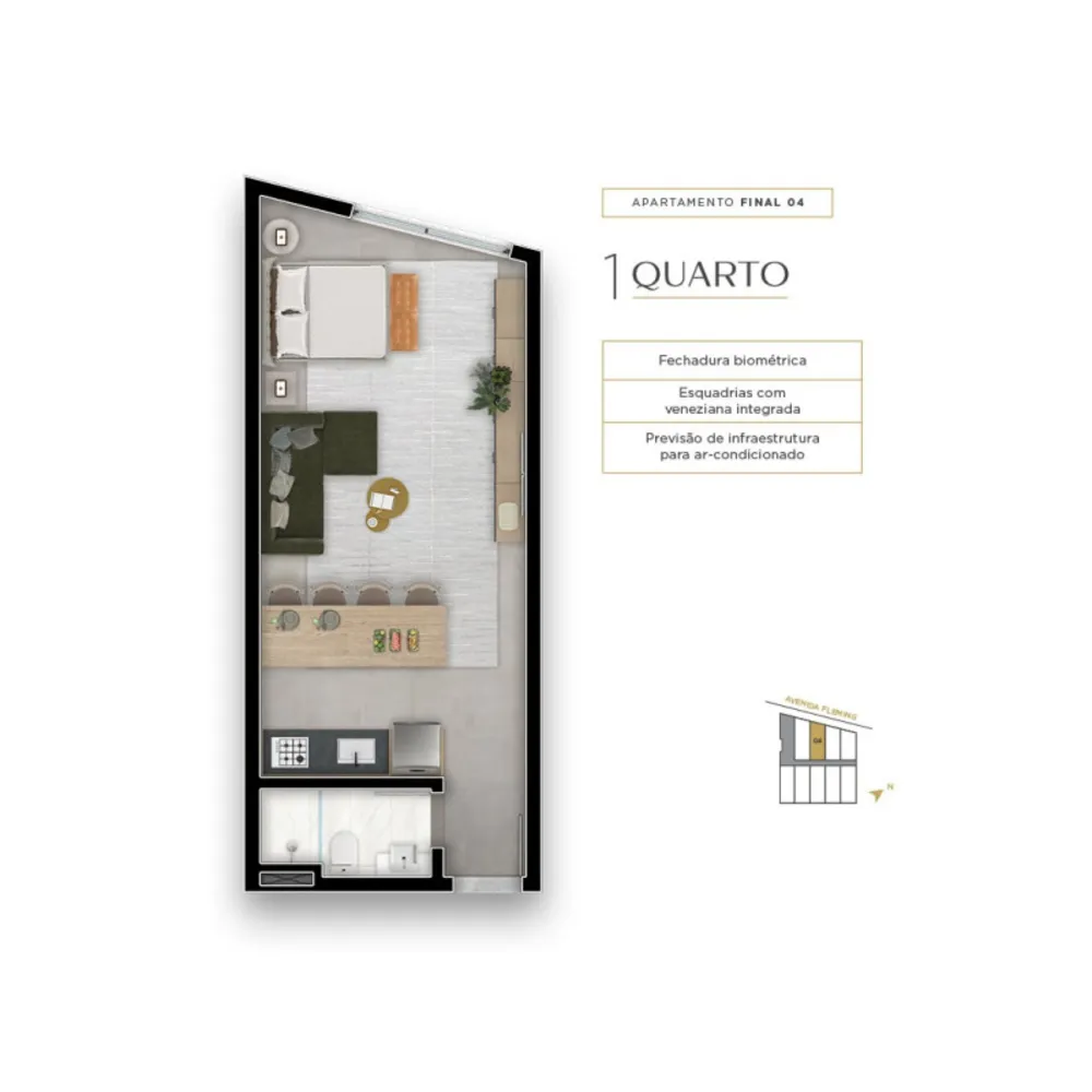 Apartamento, 1 quarto, 63 m² - Foto 2