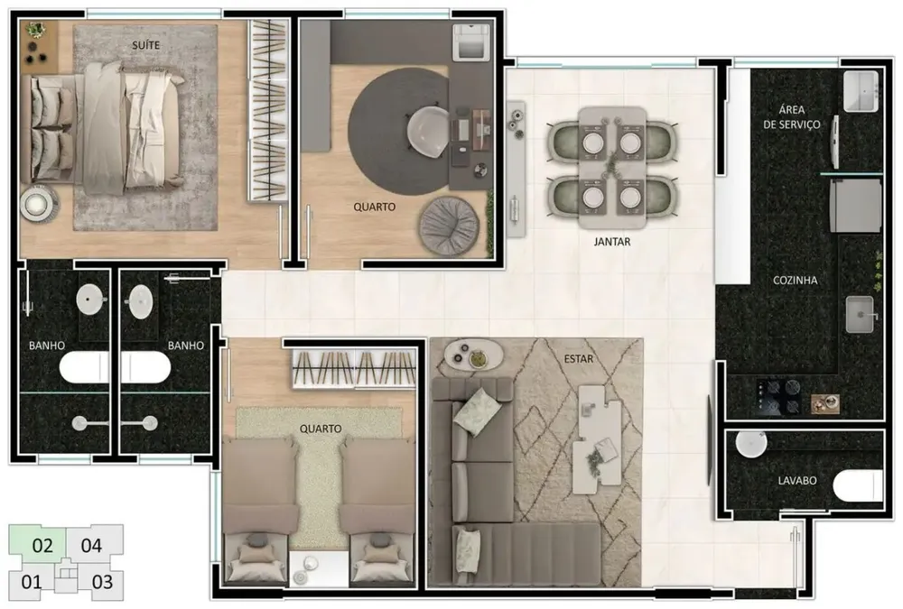 Cobertura, 2 quartos, 118 m² - Foto 12
