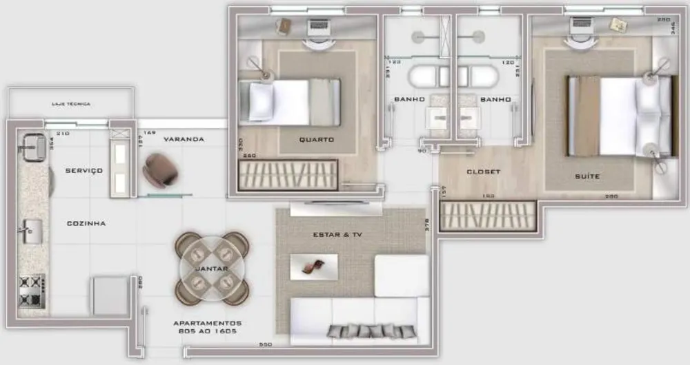 Apartamento, 2 quartos, 63 m² - Foto 9