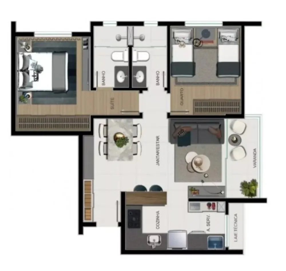 Apartamento, 2 quartos, 65 m² - Foto 9