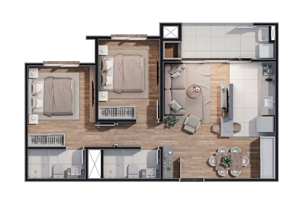 Apartamento à venda com 2 quartos, 63m² - Foto 6