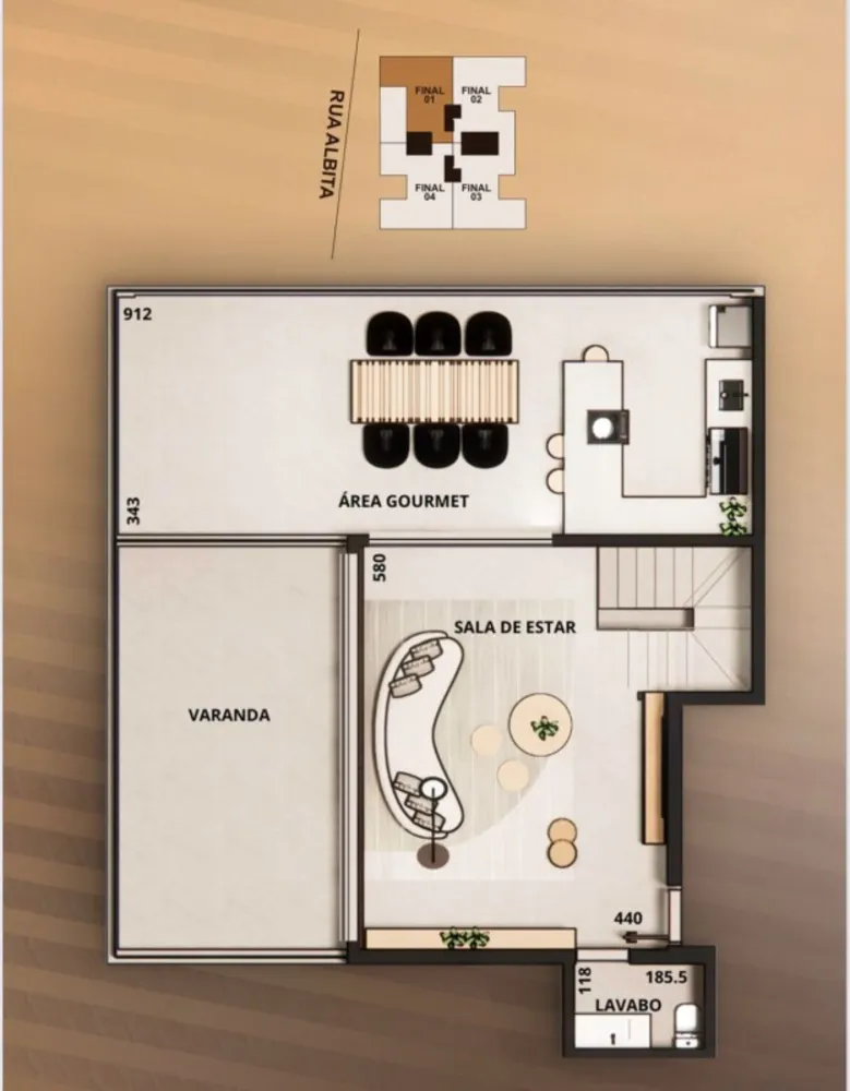 Cobertura, 2 quartos, 157 m² - Foto 2