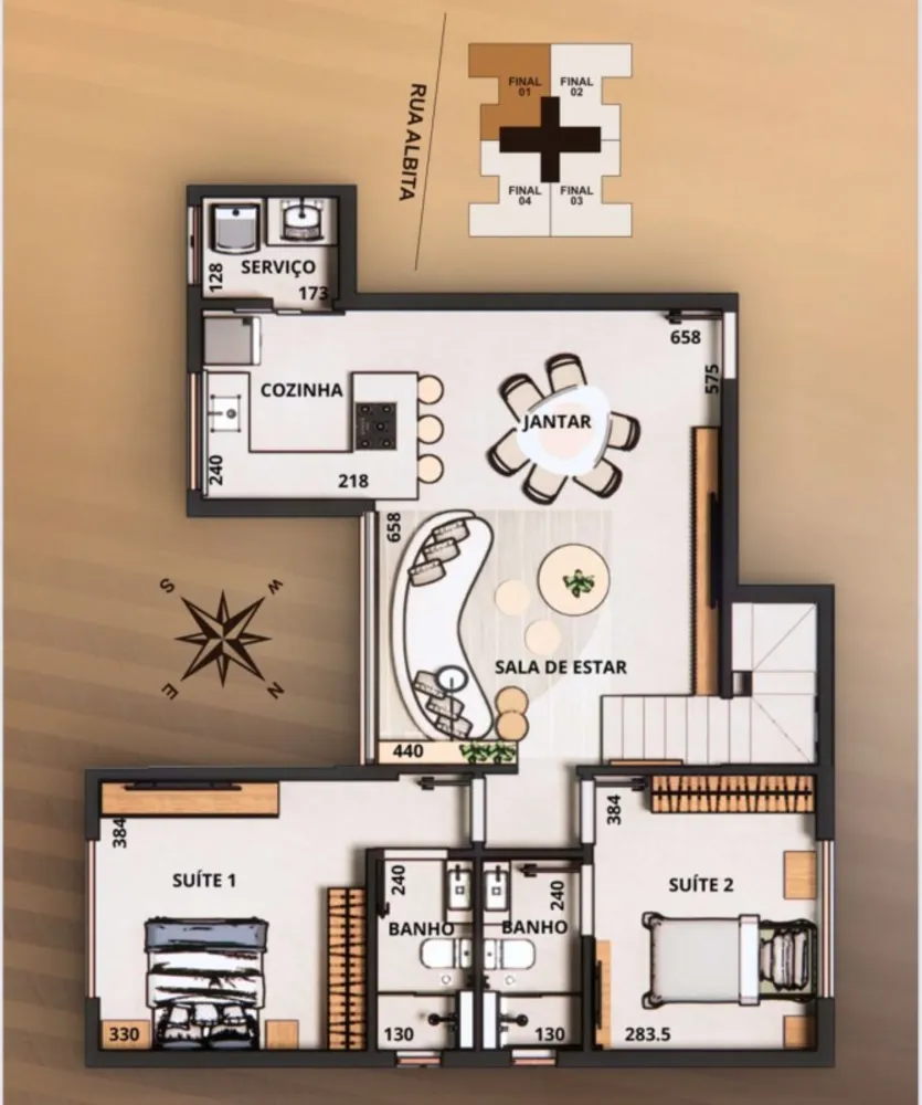 Cobertura, 2 quartos, 157 m² - Foto 4