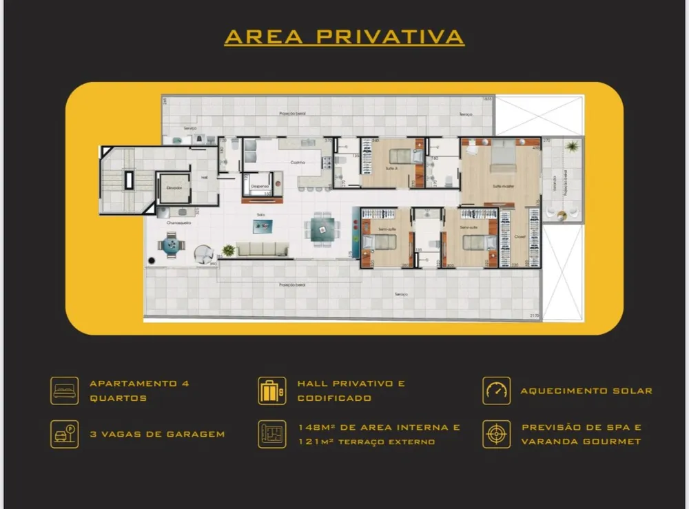 Apartamento, 4 quartos, 269 m² - Foto 2