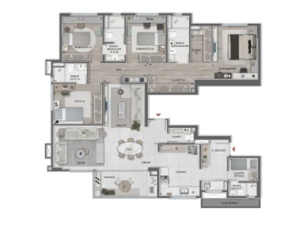 Apartamento, 3 quartos, 99 m² - Foto 1