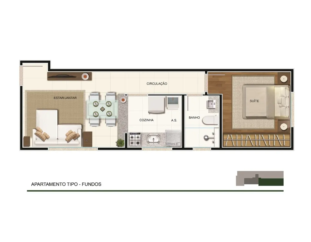 Apartamento, 1 quarto, 38 m² - Foto 9