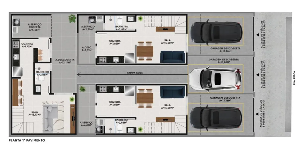Casa, 2 quartos, 57 m² - Foto 3