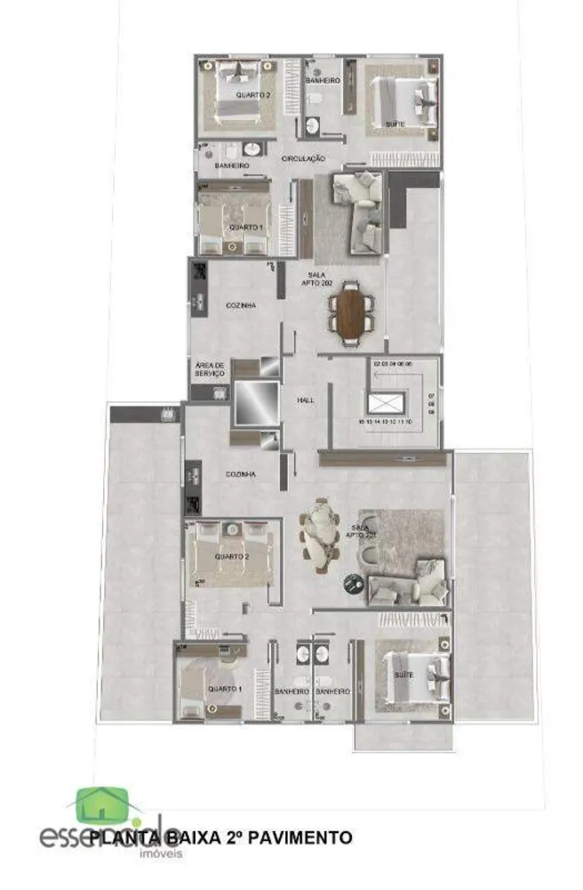 Cobertura, 3 quartos, 207 m² - Foto 3