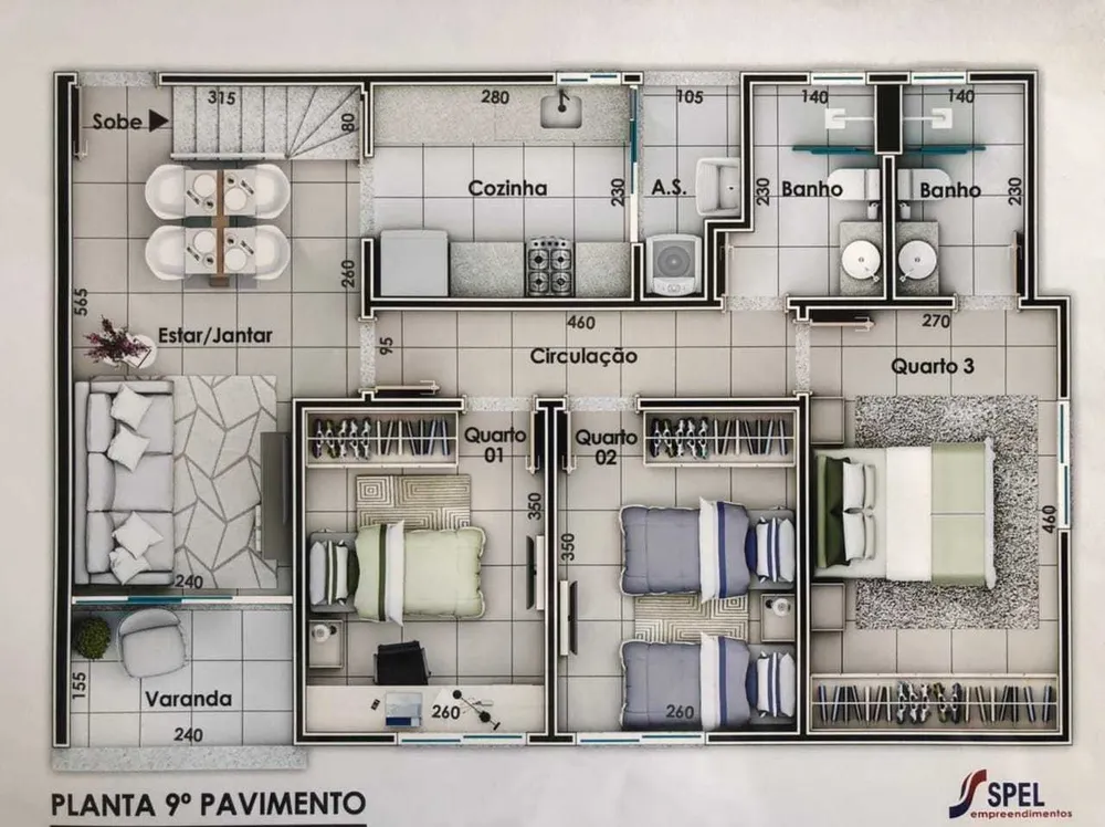 Cobertura, 3 quartos, 160 m² - Foto 2