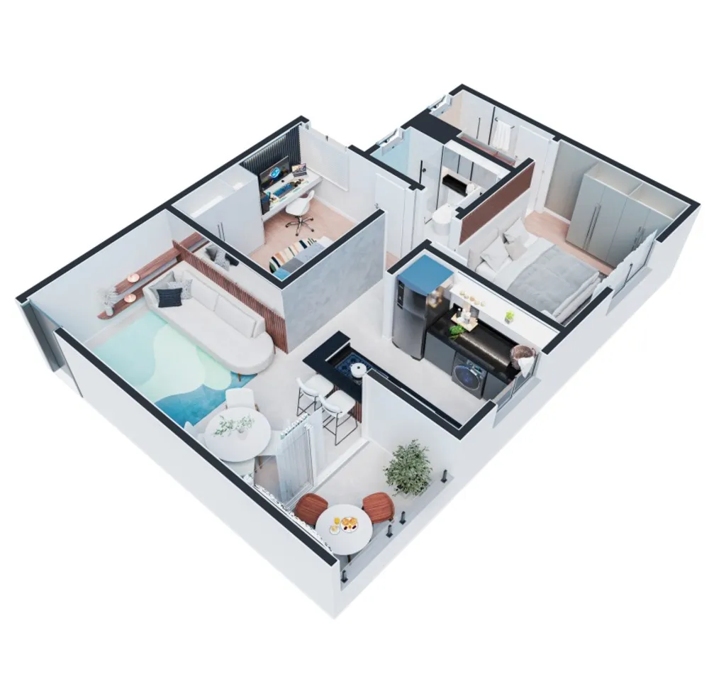 Apartamento, 2 quartos, 56 m² - Foto 9