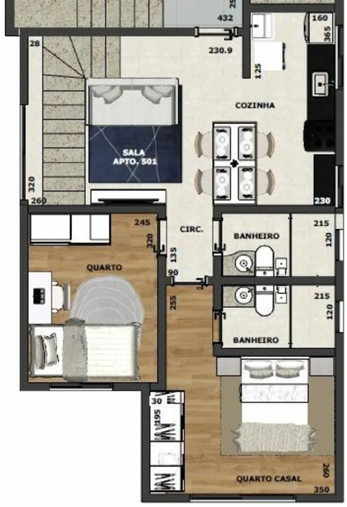 Cobertura, 3 quartos, 101 m² - Foto 4