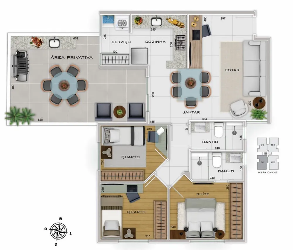 Apartamento, 3 quartos, 109 m² - Foto 3