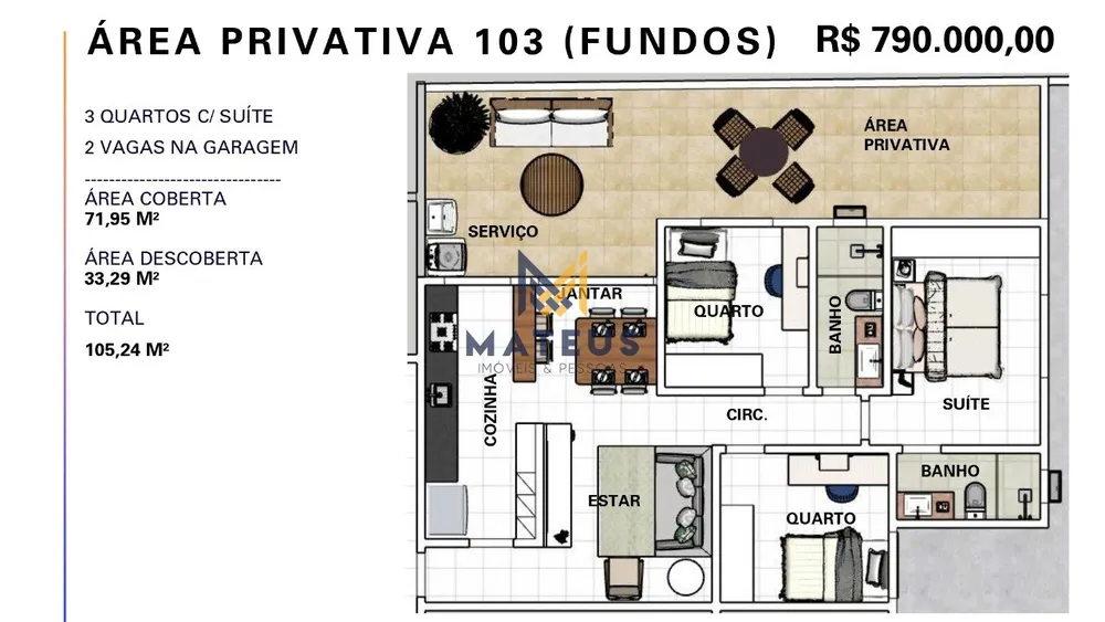 Apartamento, 3 quartos, 105 m² - Foto 4