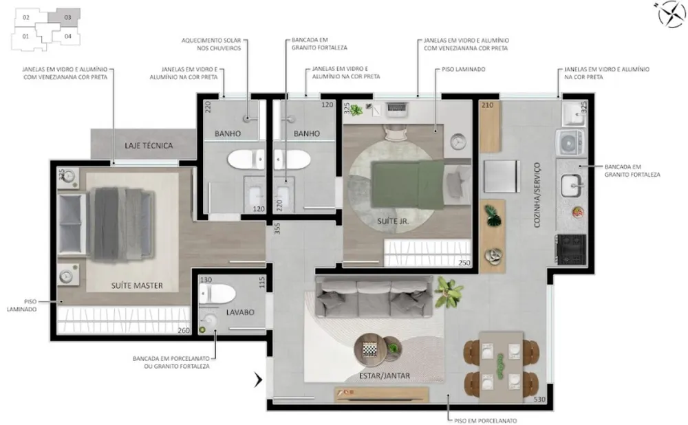 Apartamento, 2 quartos, 53 m² - Foto 7
