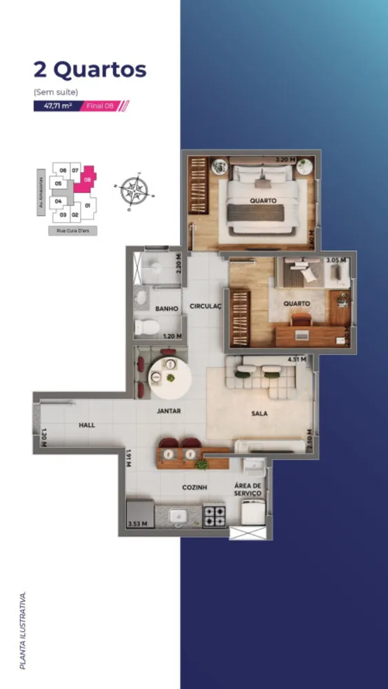 Apartamento, 1 quarto, 32 m² - Foto 2