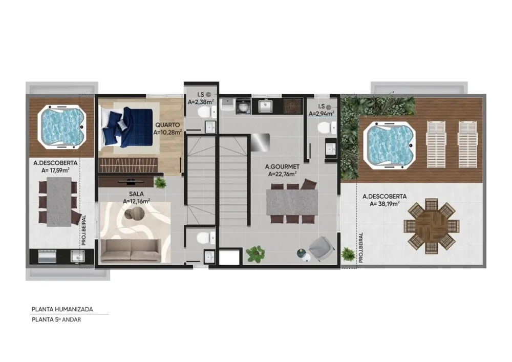 Cobertura, 3 quartos, 125 m² - Foto 3