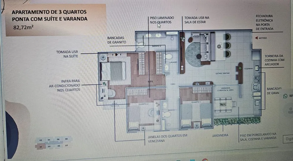 Apartamento, 2 quartos, 55 m² - Foto 3