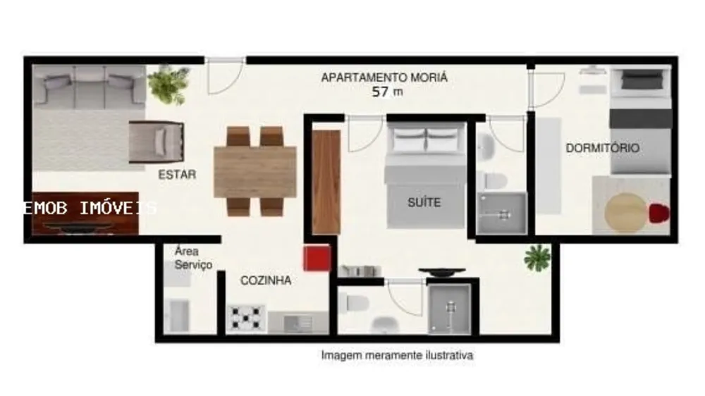 Apartamento, 2 quartos, 57 m² - Foto 6