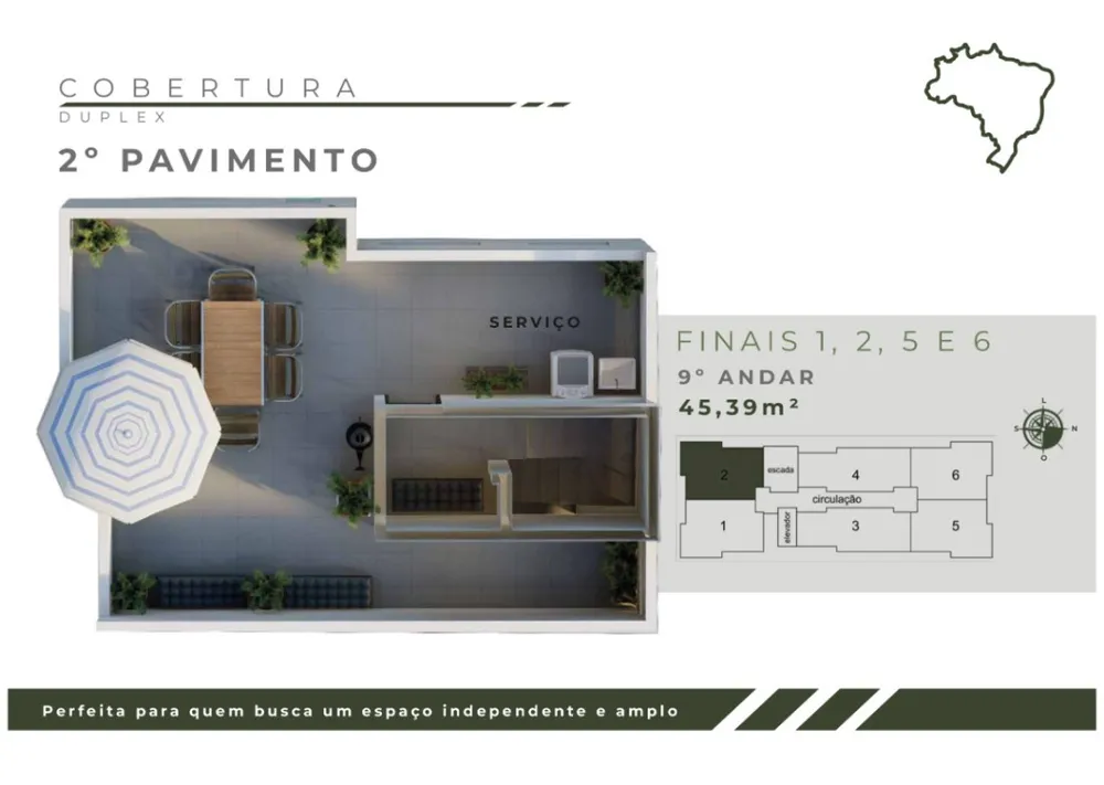 Cobertura, 2 quartos, 45 m² - Foto 7