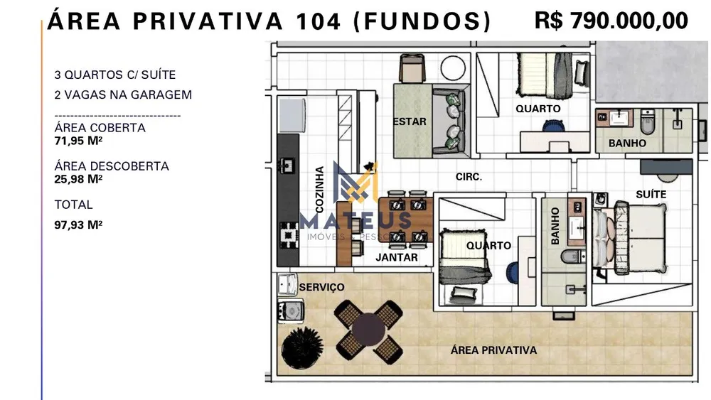 Apartamento, 3 quartos, 98 m² - Foto 4