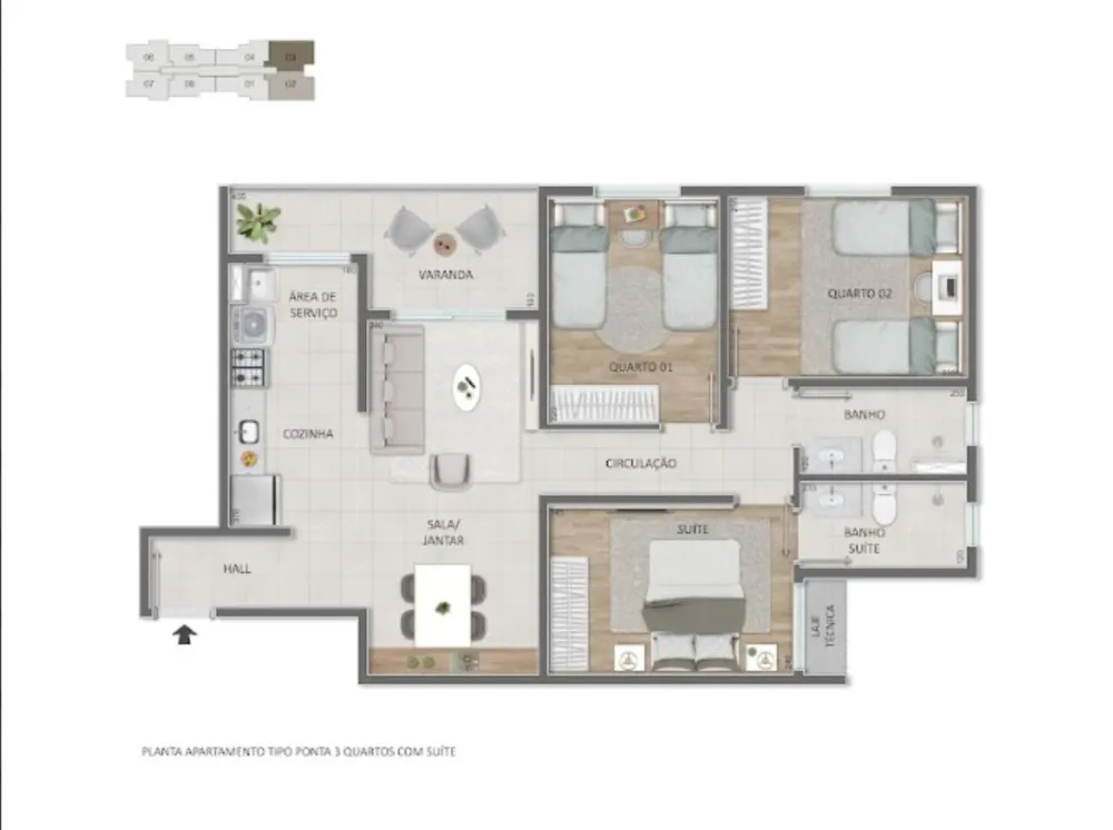 Apartamento, 2 quartos, 48 m² - Foto 6