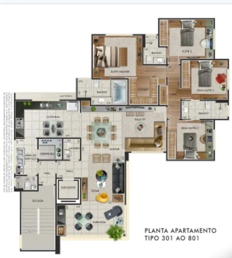 Apartamento, 4 quartos, 157 m² - Foto 3