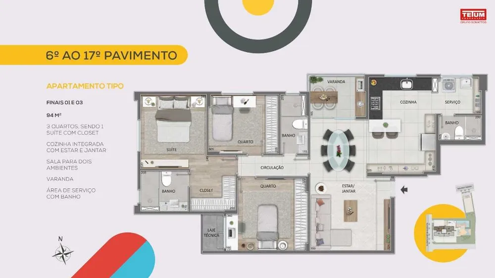 Apartamento, 3 quartos, 97 m² - Foto 14