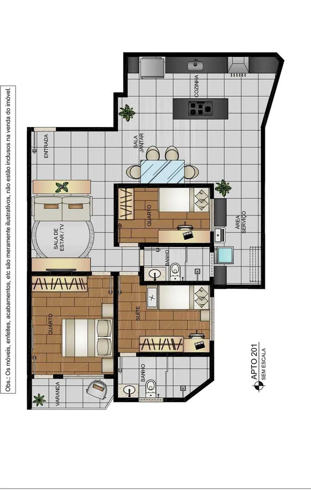 Apartamento, 3 quartos, 106 m² - Foto 2