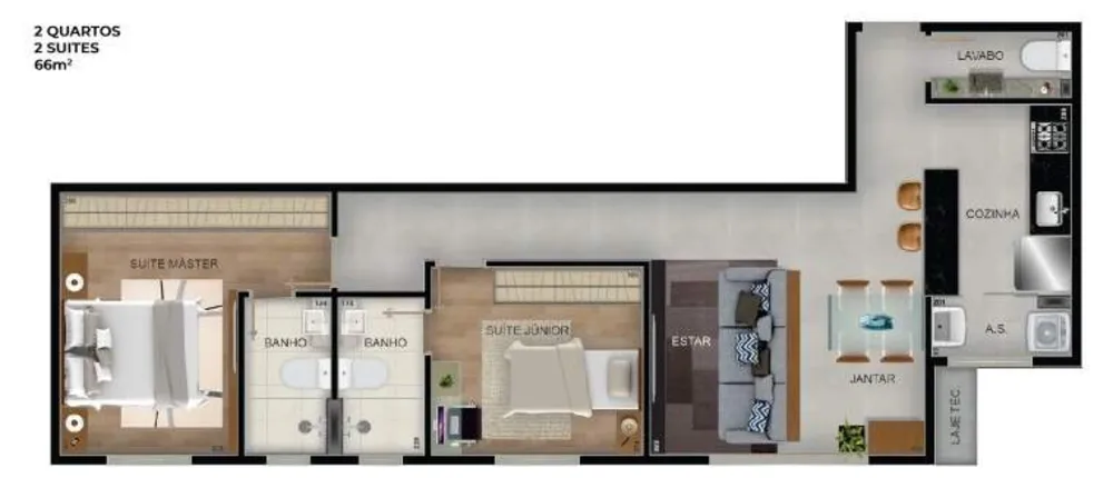 Apartamento, 2 quartos, 64 m² - Foto 23