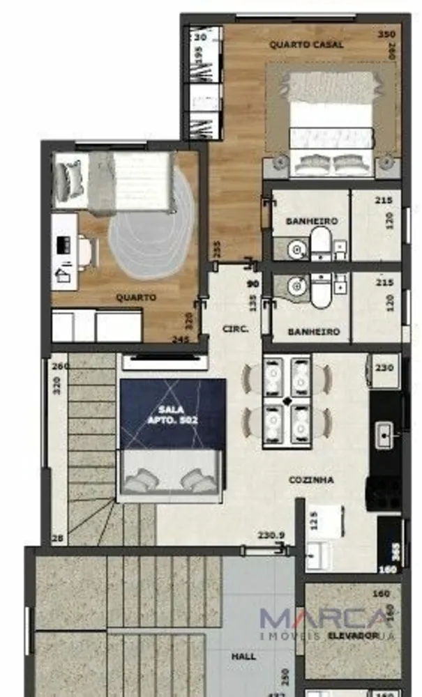 Cobertura, 3 quartos, 101 m² - Foto 2